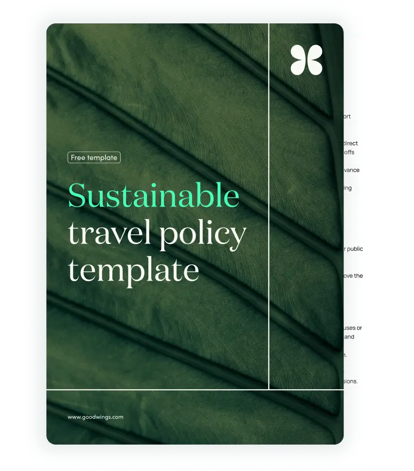 Sustainable travel policy template Sustainable travel policy template